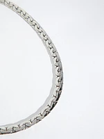 Silver Curb Chain Necklace