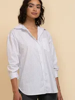 Long Sleeved Striped Boyfriend Shirt