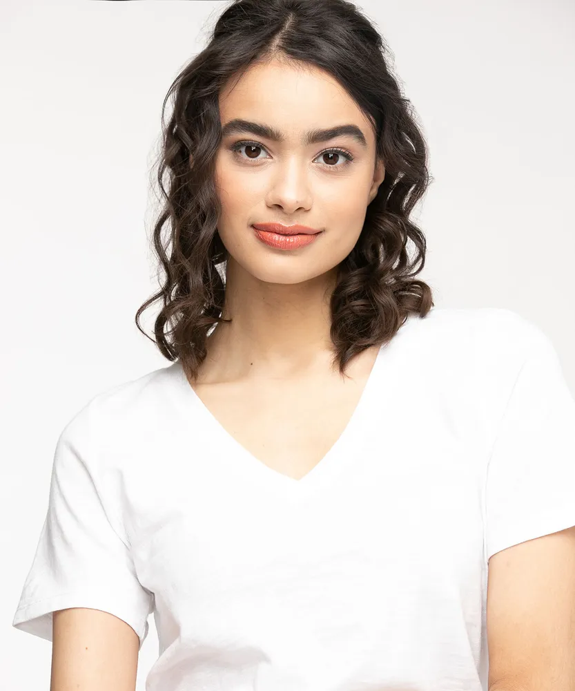 V-Neck Cotton Blend Tee