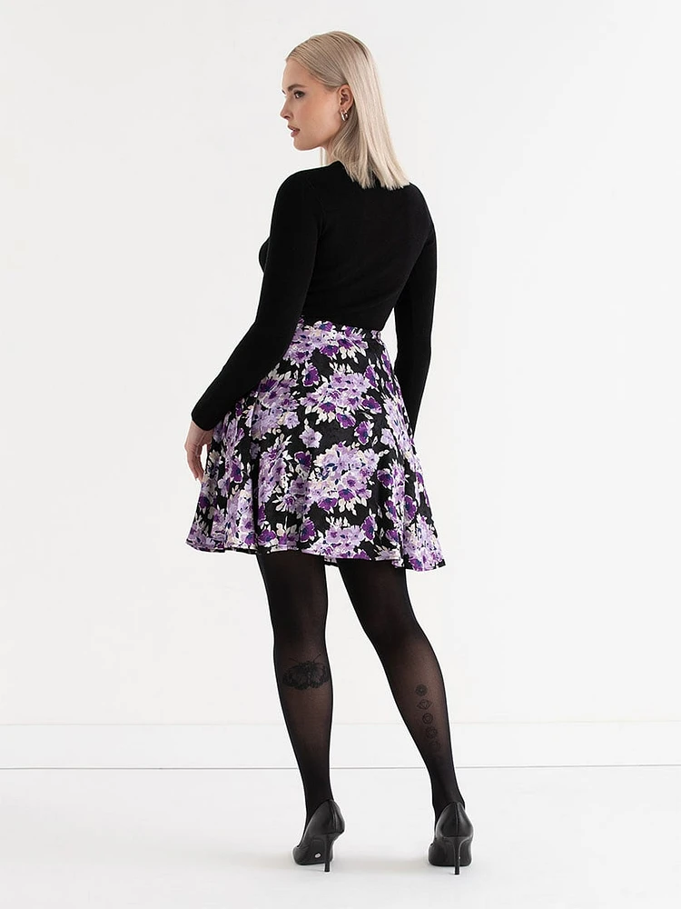 Flounced Mini Skirt