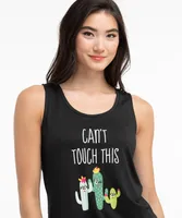 Cactus Scoop Neck Pajama Tank