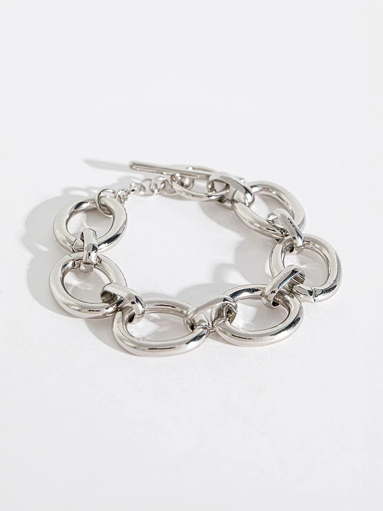 Silver Chunky Chain Bracelet