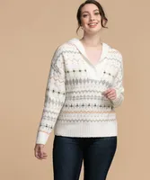 Hooded Fair Isle Sweater