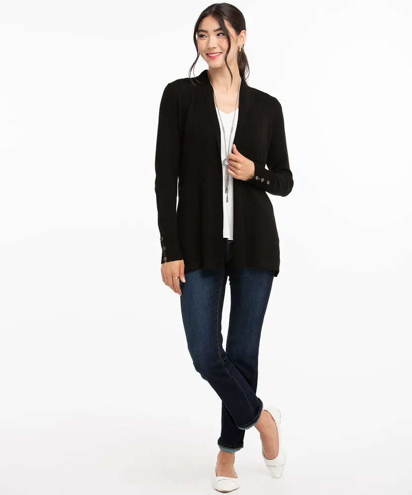 RICKI'S Open Front Side Tab Cardigan