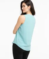 Sleeveless Henley Blouse