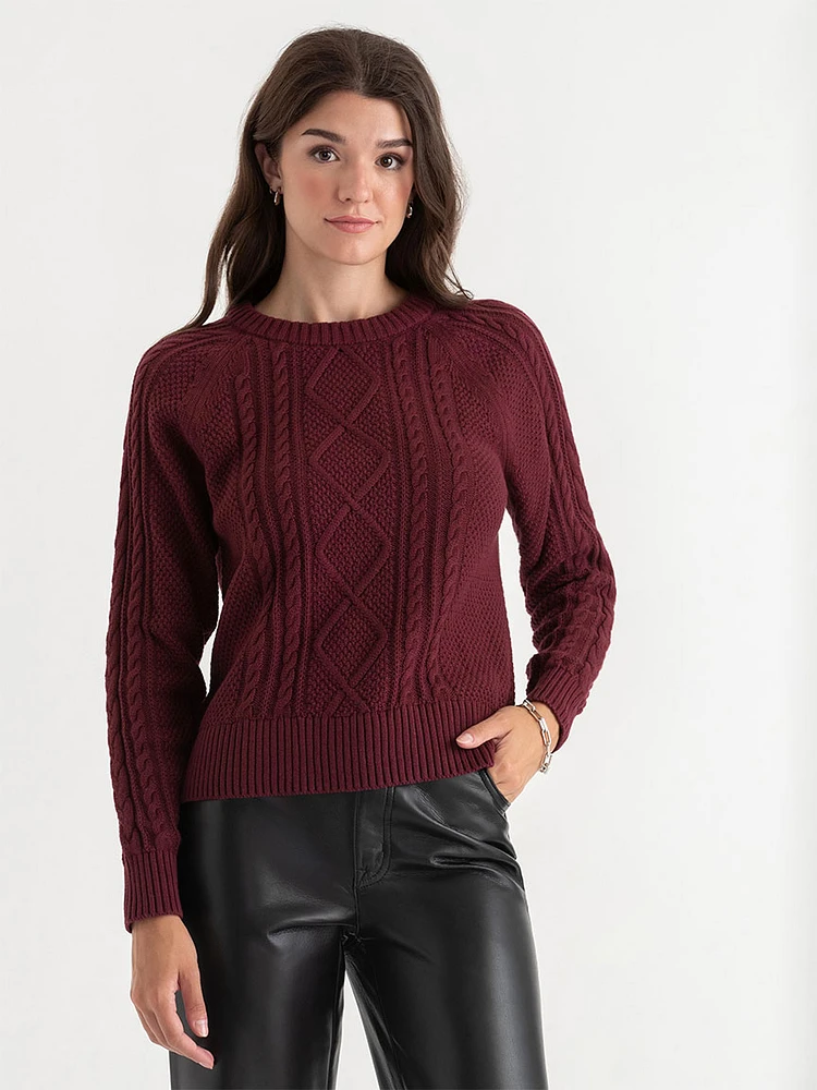 Cable Knit Pullover Sweater