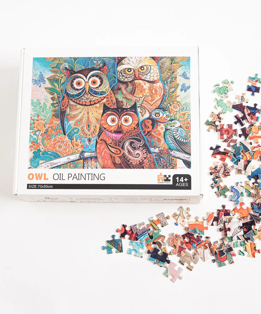 Owl Oil Painting Jigsaw Puzzle
