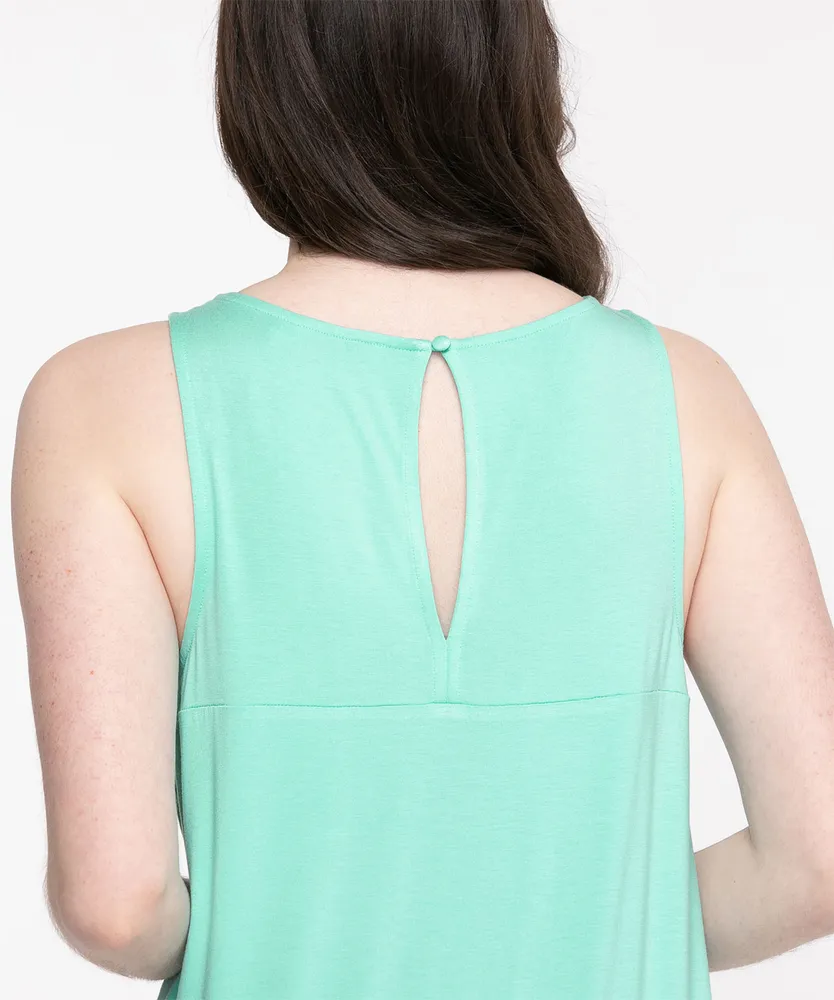 EcoVero™ Sleeveless Crochet Trim Tank