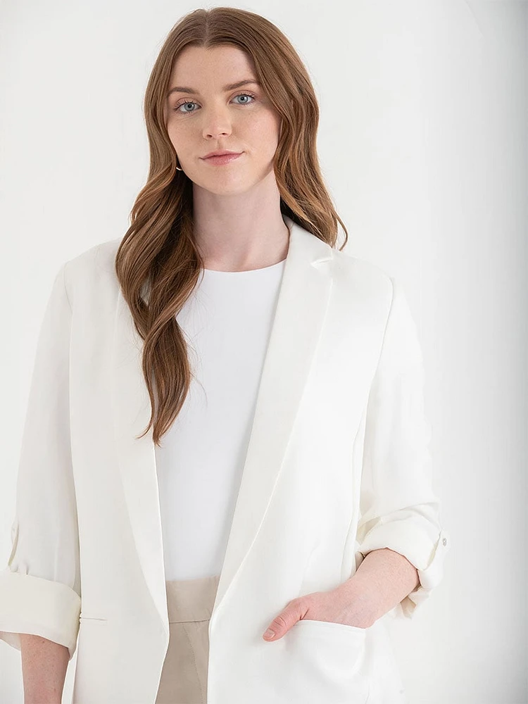 Roll Sleeve Blazer Crepe