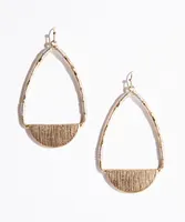 Twisted Metal Oval Earring