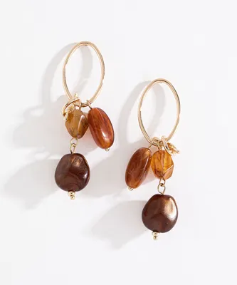 Stone Beaded Drop Down Earring