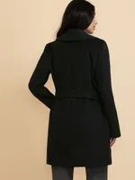 Harper Wool-Blend Wrap Coat