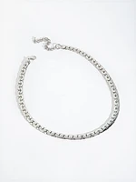 Silver Curb Chain Necklace