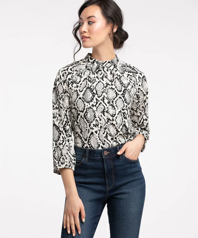 Mock Neck Long Sleeve Top