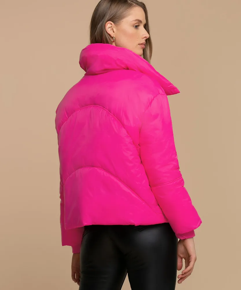 Snap Front Puffer Jacket