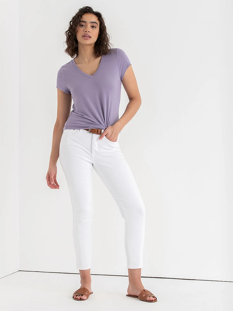 V-Neck Shirttail Tee