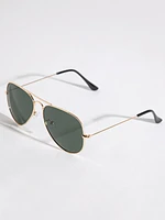 Aviator Frame Sunglasses with Case