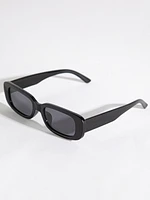 Rectangle Frame Sunglasses with Case