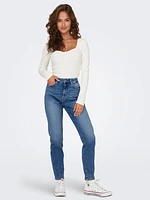 Emily High Waist Straight Leg Jeans