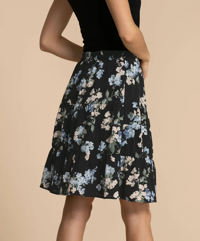 Eco-Friendly Tiered Knee-Length Skirt