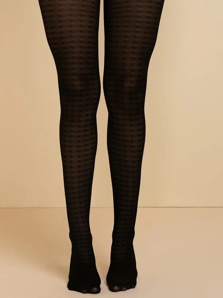 RICKI'S Houndstooth Patterned Tights