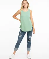 Sleeveless Scoop Neck Swing Top