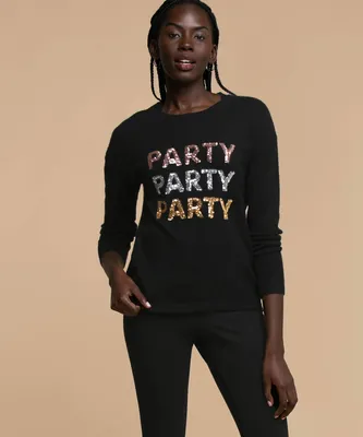 "Party Party Party" Sequin Sweater