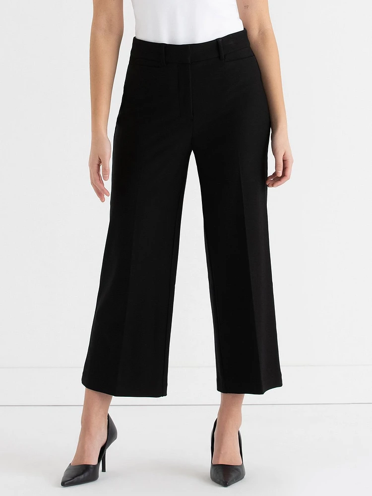 Weslee Wide Crop Pant Luxe Ponte