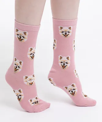 Dog Head Crew Sock