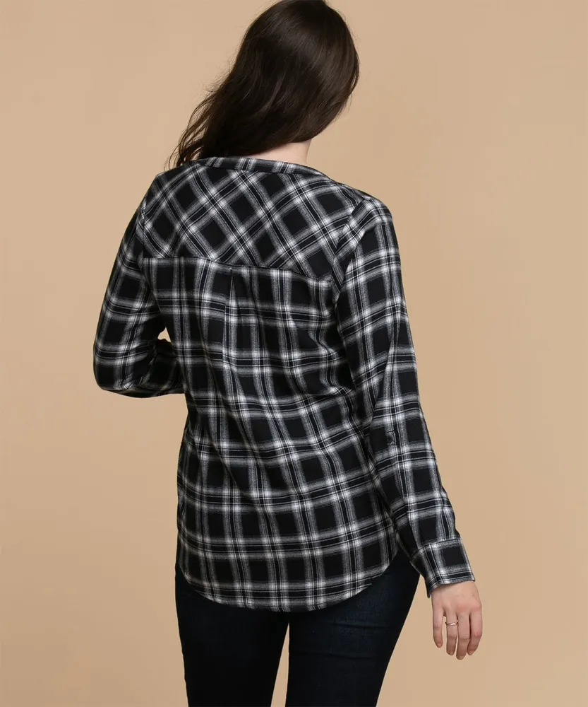 Henley Flannel Shirt