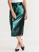 Sequin Midi Skirt