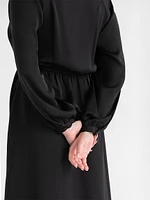 Long Sleeve Midi Henley Dress