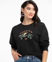 Graphic Scoop Neck Sweatshirt