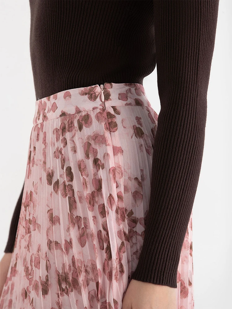 Romantic Pleated Midi Skirt