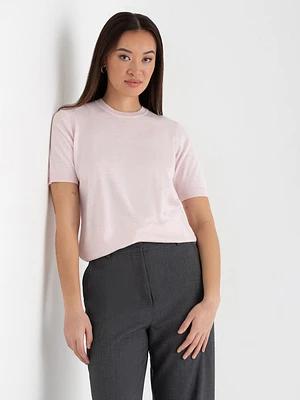 Cashmere Blend Crew Neck Sweater