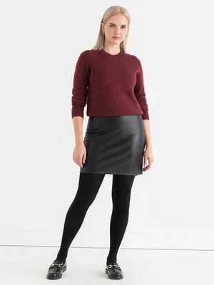 Mini Skirt Faux Leather