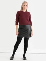 Mini Skirt Faux Leather