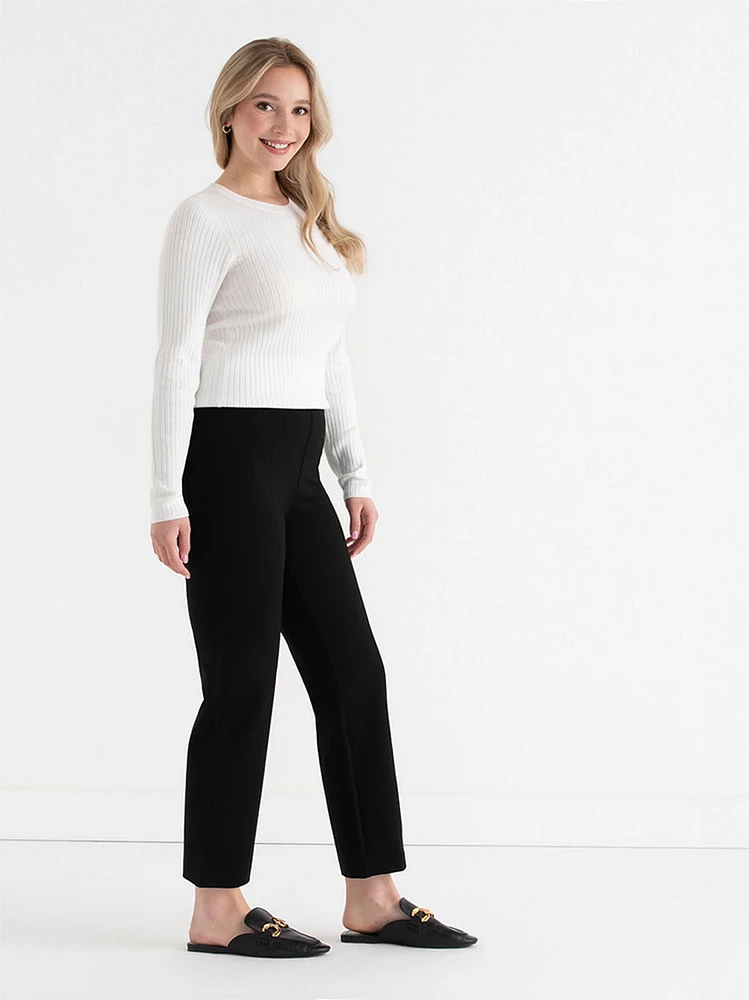 Karli Straight Ankle Pant Luxe Ponte