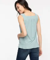 Square Neck Dotted Peplum Top