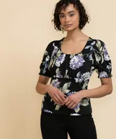 Eco Friendly Puffed Sleeve Empire Top