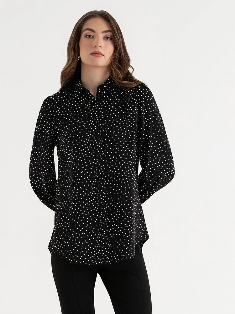 Longer Length Collared Blouse