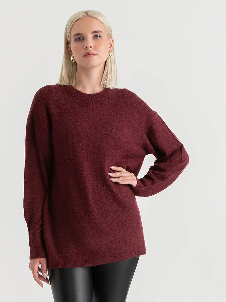 Relaxed Mossy Tunic Sweater