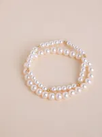 2-Pack Pearl Bracelets