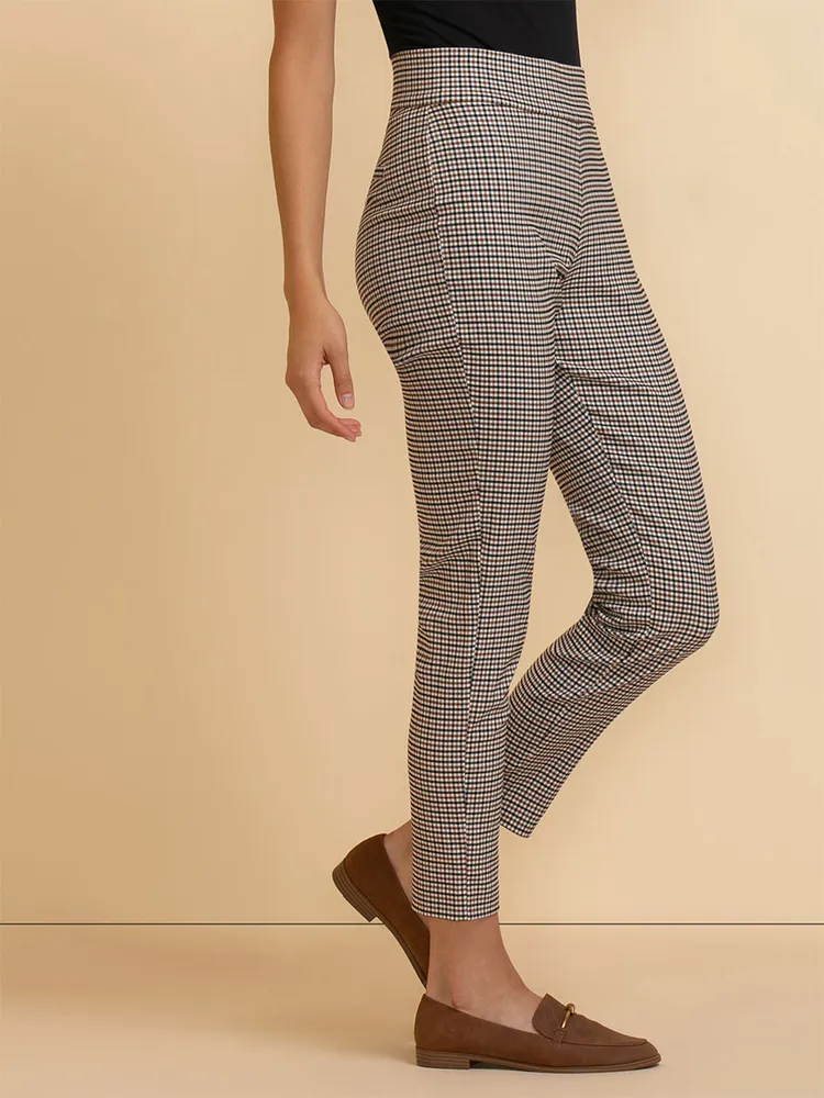 Alfie Slim Pant Patterned Microtwill