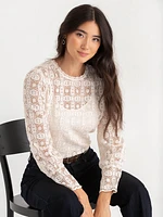 Puff Sleeve Lace Blouse