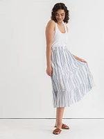 Tiered Stripe Skirt