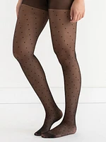 Dotted Black Tights