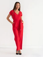 Venus Wide Leg Jumpsuit Iconic Crepe