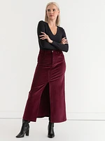 Corduroy Maxi Skirt