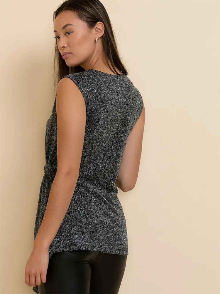 Sleeveless Tunic with Twist Detail